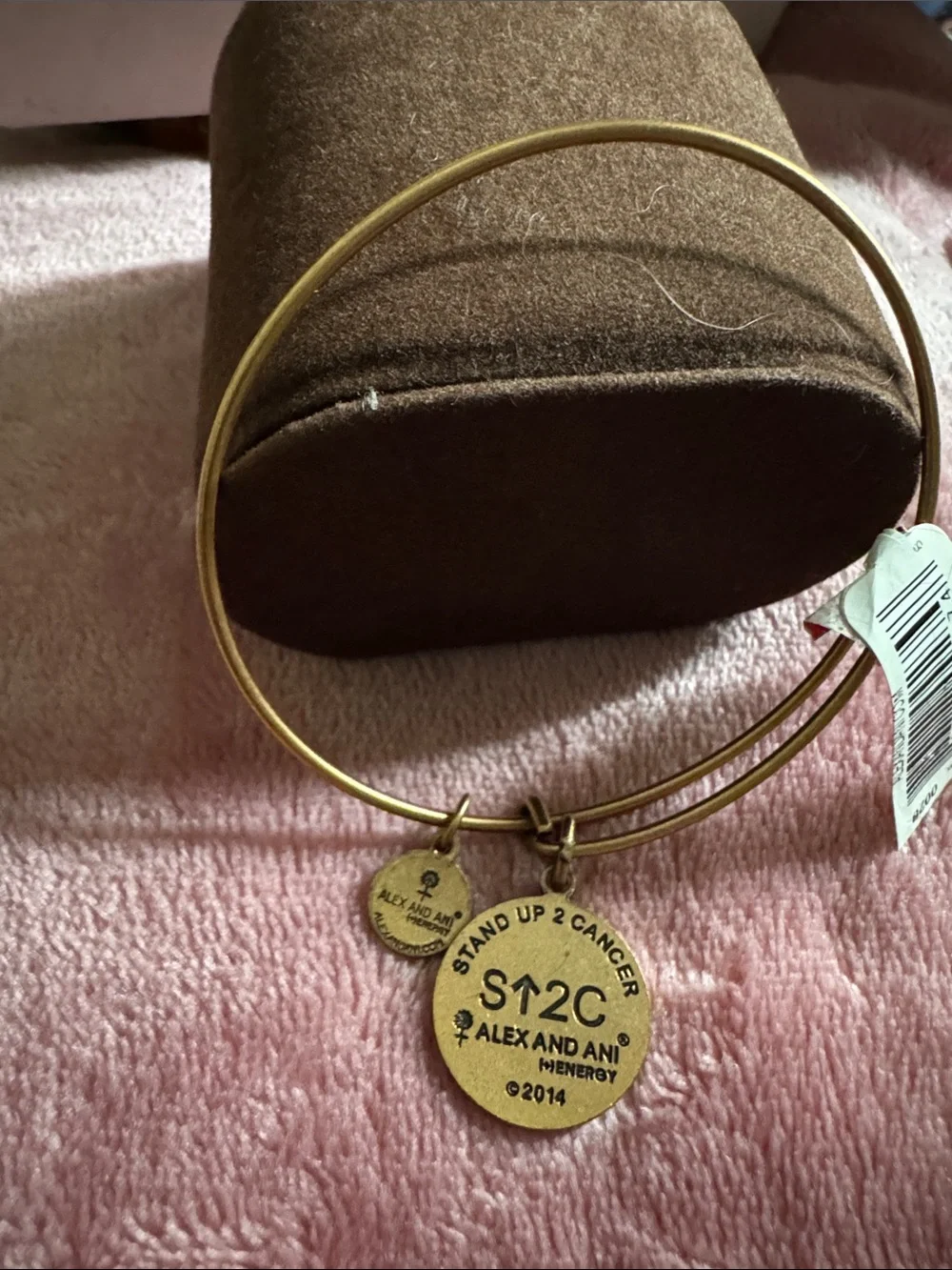 Alex and Ani Gold Tone Arrow Charm Bangle Bracelet